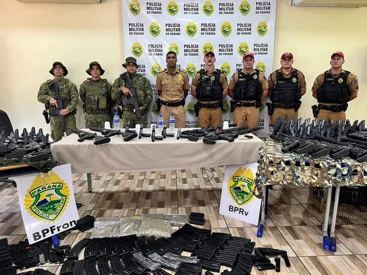 Policía Militar de Paraná incautó cargamento de armas que iba de Paraguay